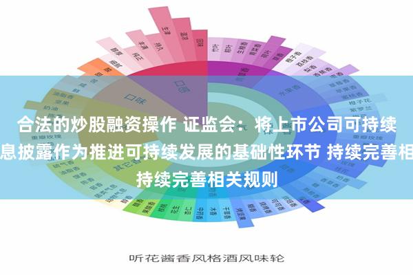 合法的炒股融资操作 证监会：将上市公司可持续发展信息披露作为推进可持续发展的基础性环节 持续完善相关规则