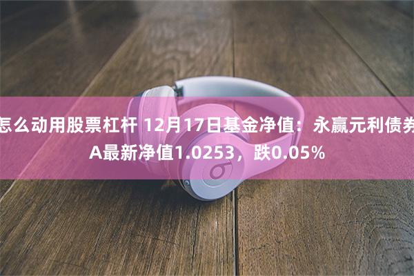 怎么动用股票杠杆 12月17日基金净值：永赢元利债券A最新净值1.0253，跌0.05%