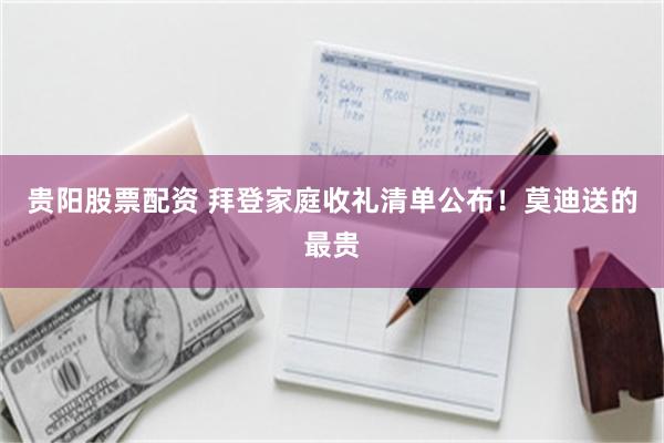 贵阳股票配资 拜登家庭收礼清单公布！莫迪送的最贵